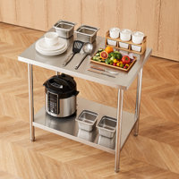 Kitchen Cart with Stainless Steel Top by VEVOR