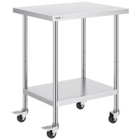 Rolling Kitchen Cart with Stainless Steel Top by VEVOR