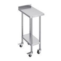 Rolling Kitchen Cart with Stainless Steel Top