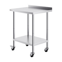 Rolling Kitchen Cart with Stainless Steel Top by VEVOR