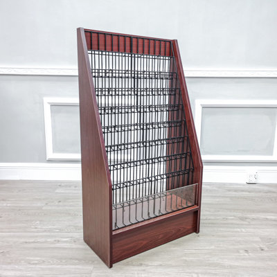 Literature Rack Brochure Holder Leaflet Coupon Stand Greeting Card Rack 9 tier 45 facing Travel by FixtureDisplays