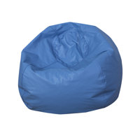 35" Round Vegan Leather Bean Bag by Children