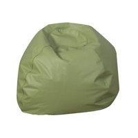 35" Round Vegan Leather Bean Bag by Children