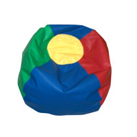 35" Round Bean Bag - Rainbow Colors by Children