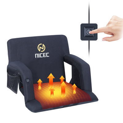 Reclining Folding Stadium Seat with Cushion by MUKE