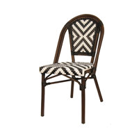 Woven Bistro Patio Chair With Pattern Armless by H&D Restaurant Supply, Inc.