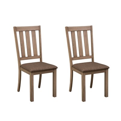 Eleora Slat Back Side Chair w/ Upholstered Seat by Sand & Stable