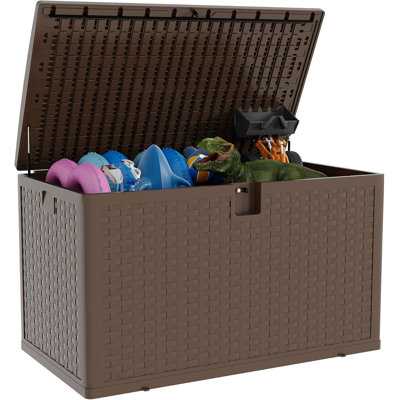 120 Gallon Outdoor Storage Box Waterproof, Patio Deck Storage Box by gaomon