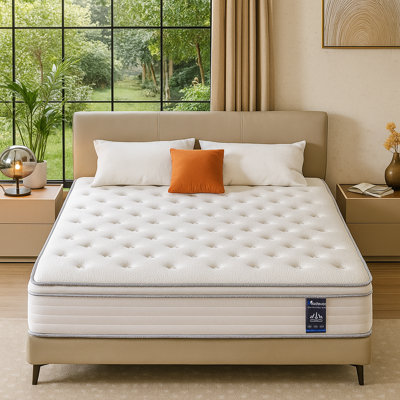Alwyn Home10"/12"/14" Medium Firm Hybrid Mattress In A Box by Madevos