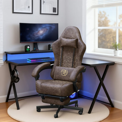 Adjustable Reclining Ergonomic Swiveling PC & Racing Game Chair by Brayden Studio