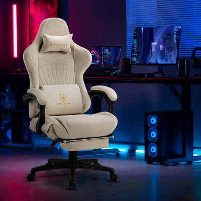 GTPLAYER Gaming Chair, Computer Chair with Footrest and Bluetooth Speakers, High Back Ergonomic Gaming Chair, Reclining Gaming Chair with Linkage Armr by GTPLAYER