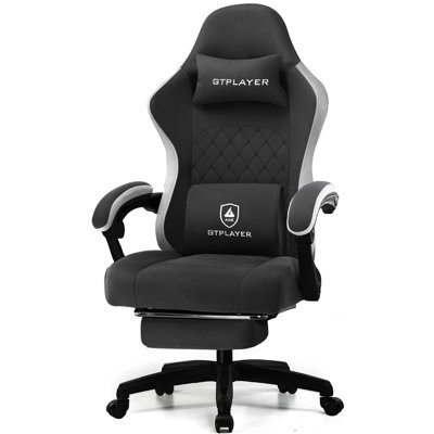 GTPLAYER Gaming Chair, Computer Office Chair with Pocket Spring Cushion, Linkage Armrests and Footrest, High Back Ergonomic Computer Chair with Lumbar by GTPLAYER