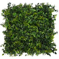 Artificial Green Foliage UV-protected for Outdoor Decor. (Set of 4) 19.68 in x 19.68 in panels by GreenSmart Dekor