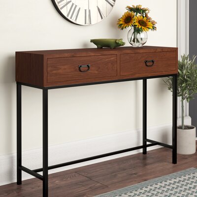 Kai Solid Walnut Console Table, 43" Length by Gracie Oaks