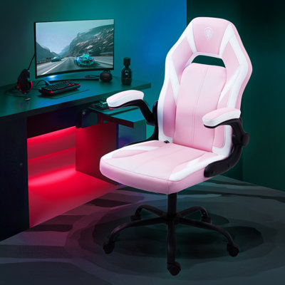 Gaming Office Chair, Breathable PU Leather with Pocket Spring Cushion, Adjustable Swivel Task Chair by Goosea