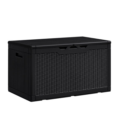 GUNJI 100 Gallons Water Resistant Resin Lockable Deck Box by GUNJI