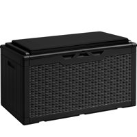 GUNJI 100 Gallons Water Resistant Resin Lockable Deck Box by GUNJI
