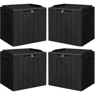 30 Gallon Waterproof & UV Resistant Lockable Deck Box ( Set Of 4 ) by GUNJI