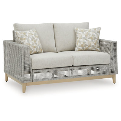 Breshae Outdoor Loveseat With Cushion by Bayou Breeze
