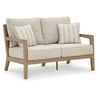 Doyle Outdoor Loveseat With Cushion by Birch Lane