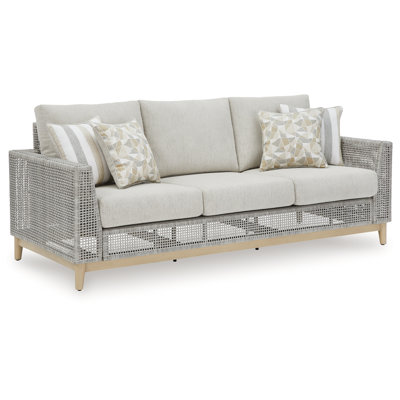 Muallam Outdoor Sofa With Cushion by George Oliver