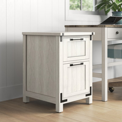 Robby Modern Farmhouse White File Cabinet by Sand & Stable