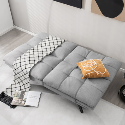 Betzayda Twin 72" Wide Polyester Biscuit Convertible Sofa by Wade Logan