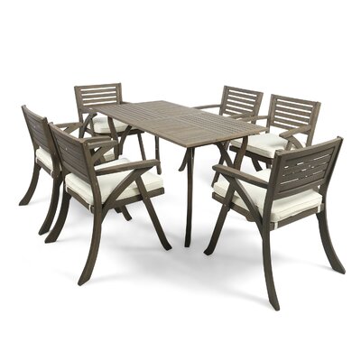 Outdoor 7 Piece Dining Set by George Oliver