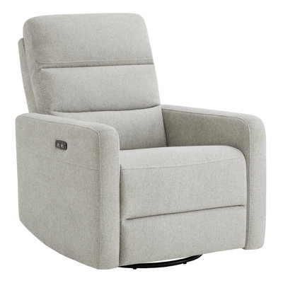 Mila Upholstered Rocking Swivel Power Recliner by Joss & Main