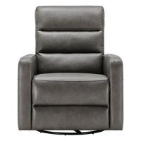 Mila Leather Rocking Swivel Power Recliner