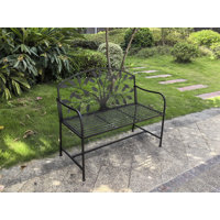 Metal Garden Bench Tree Pattern by Hi-Line Gift Ltd.
