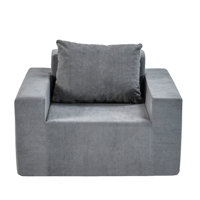 Sofa In A Box Foam Sofa Couch With Pillow, Bean Bag Chairs For Adults Stuffed High-Density Foam, Large Bean Bag Sofa For Living Room Bedroom Gaming Ro by Hokku Designs