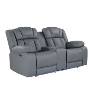 Yepez Grey Power Console Reclining Loveseat by Ebern Designs