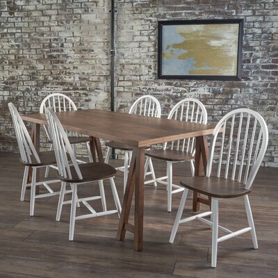 Pilla Cottage Faux Wood 7 Piece Dining Set by Gracie Oaks