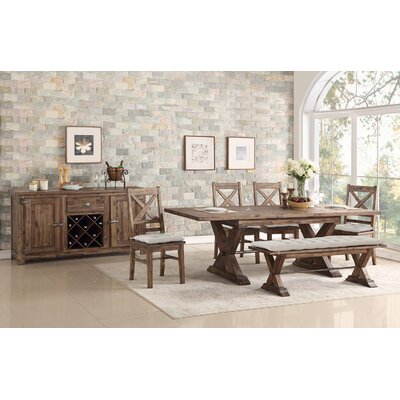 Berke Tufted Cross Back Parsons Chair in Medium Rustic by Laurel Foundry Modern Farmhouse