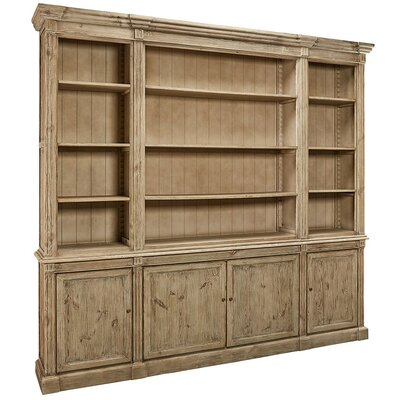 Linder 95" H x 102.5" W Solid Wood Library Bookcase by Laurel Foundry Modern Farmhouse