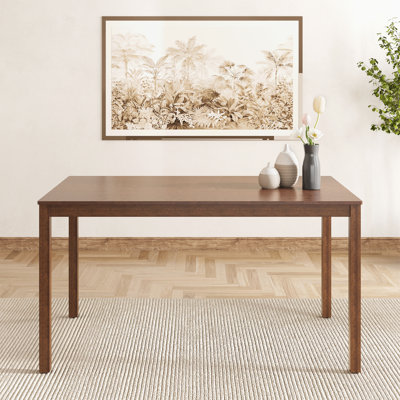 Heidy Wood Dining Table For 4-6 People by Lark Manor