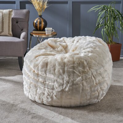 Laprovis Standard Faux Fur Bean Bag Sofa by Ebern Designs
