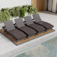 Premium Outdoor Patio Wicker Chaise Lounge Chair