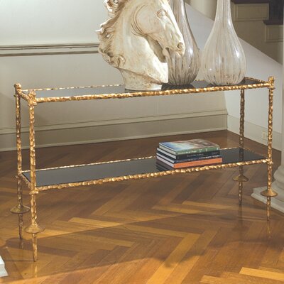 Gold Chiseled Console-Black Granite by Global Views