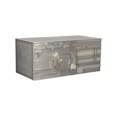 Abstract Block Cabinet-Left-Silver by Global Views