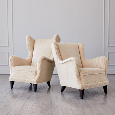 Wing Chair-Wide Wale Corduroy by Global Views