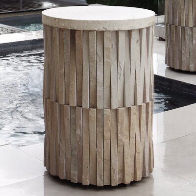 Round Teeter Totter Stone Table by Global Views