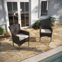 Patio Dining Armchair with Cushion by Taylor & Logan
