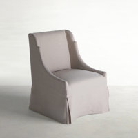 Whitfield Fabric Wing Back Arm Chair in Ivory Beige by Gabby