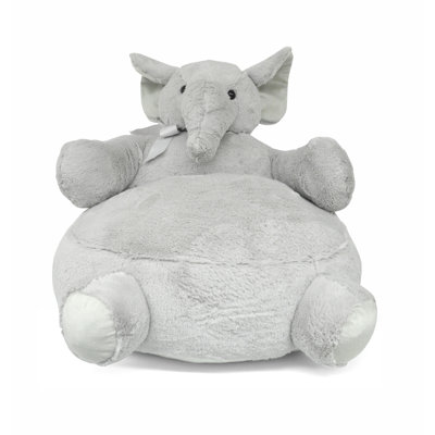 Argill Elephant Figural Plush Kids Chair by Harriet Bee