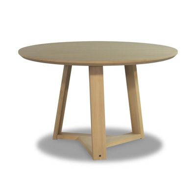 Cascais Round Dining Table With Japandi Base by Grain Wood Furniture