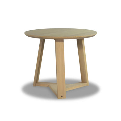 Cascais Round Dining Table With Japandi Base by Grain Wood Furniture