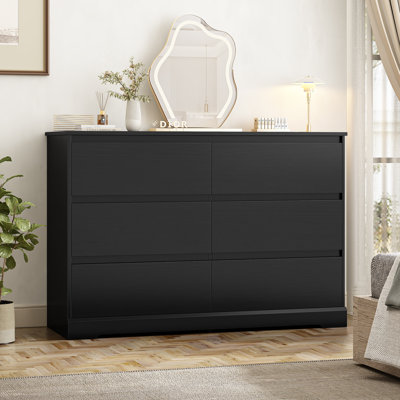 6 Drawer 47.2" W Wood Modern Double Dresser by Ebern Designs
