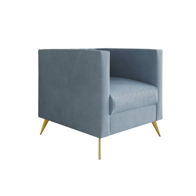 Cramlington Velvet Square Arm Chair by Mercer41